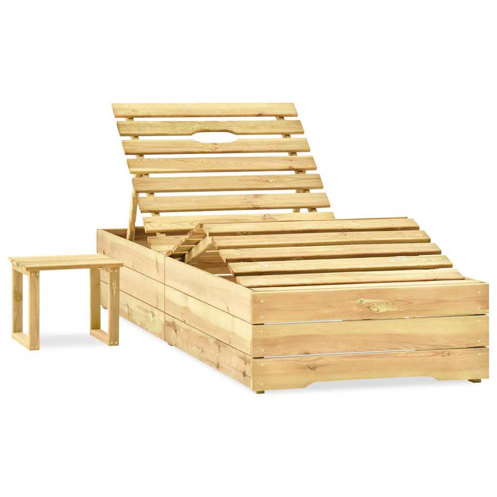 Ligbed met tafel groen geïmpregneerd grenenhout is nu te koop bij PeponiXL, paradijselijk wonen!