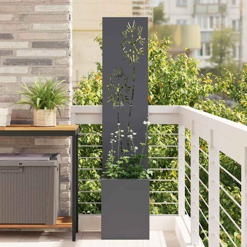 Tuin Privacy Screen Antraciet 32 x 150 cm Koudgewalst staal is nu te koop bij PeponiXL, paradijselijk wonen!