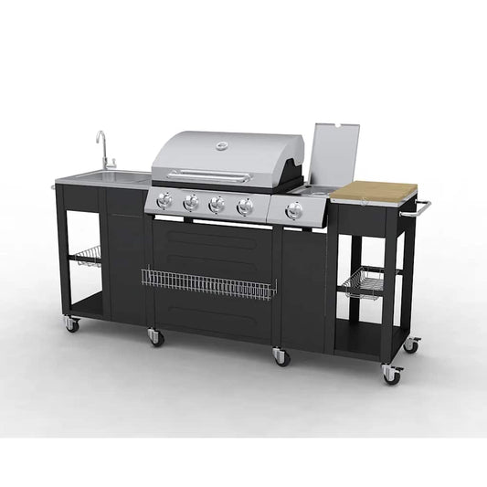 Buitenkeuken met barbecue Montana 4 branders is nu te koop bij PeponiXL, paradijselijk wonen!