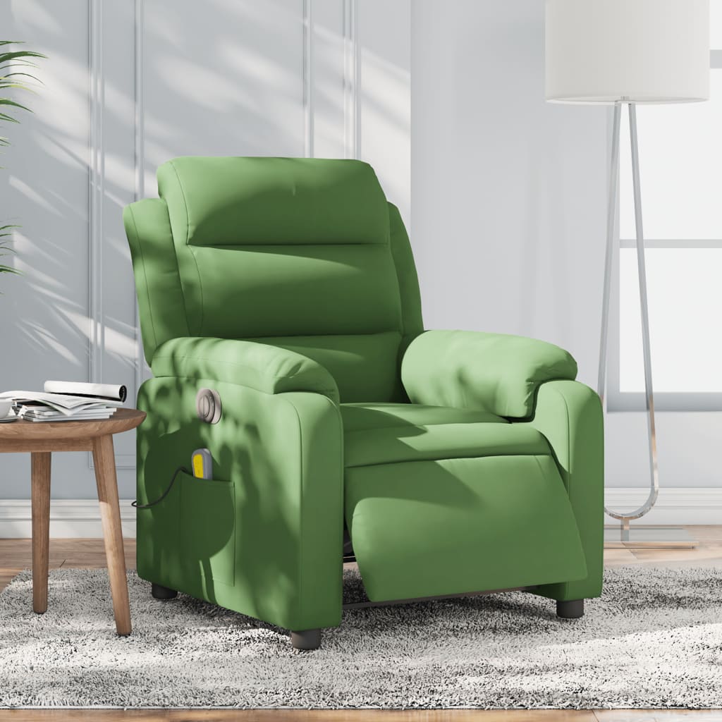 Massagestoel elektrisch verstelbaar fluweel lichtgroen is nu te koop bij PeponiXL, paradijselijk wonen!
