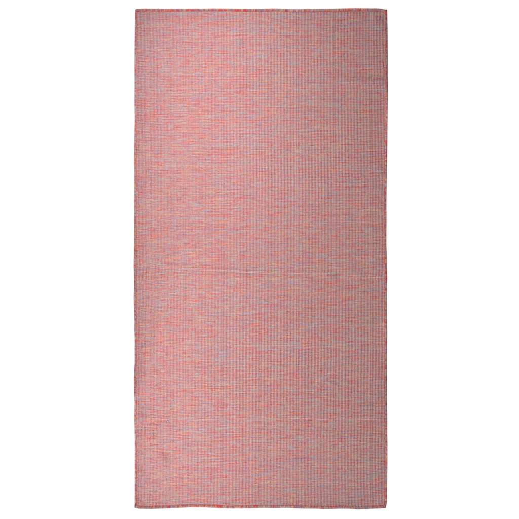 Buitenkleed platgeweven 100x200 cm rood is nu te koop bij PeponiXL, paradijselijk wonen!