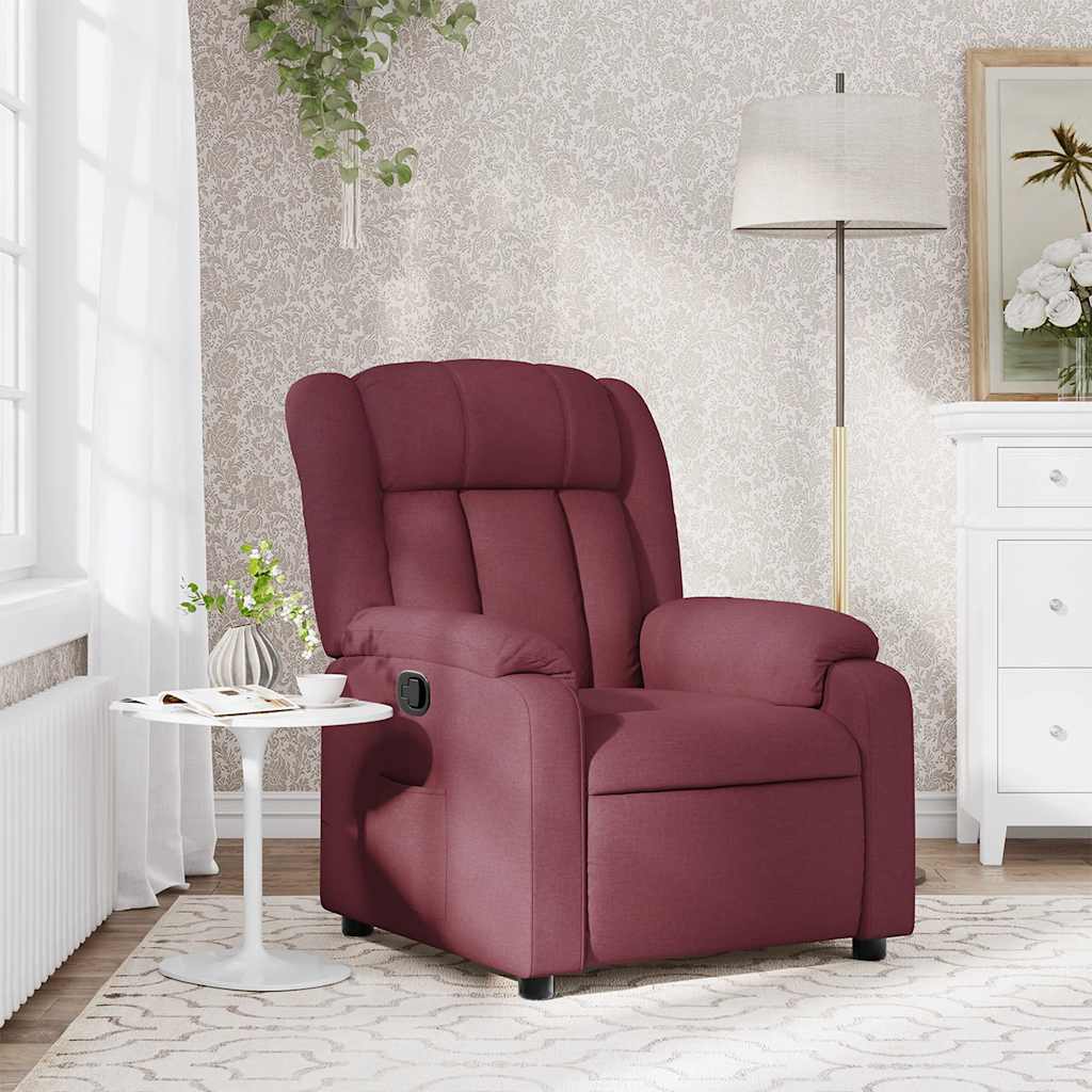 Fauteuil verstelbaar stof wijnrood is nu te koop bij PeponiXL, paradijselijk wonen!