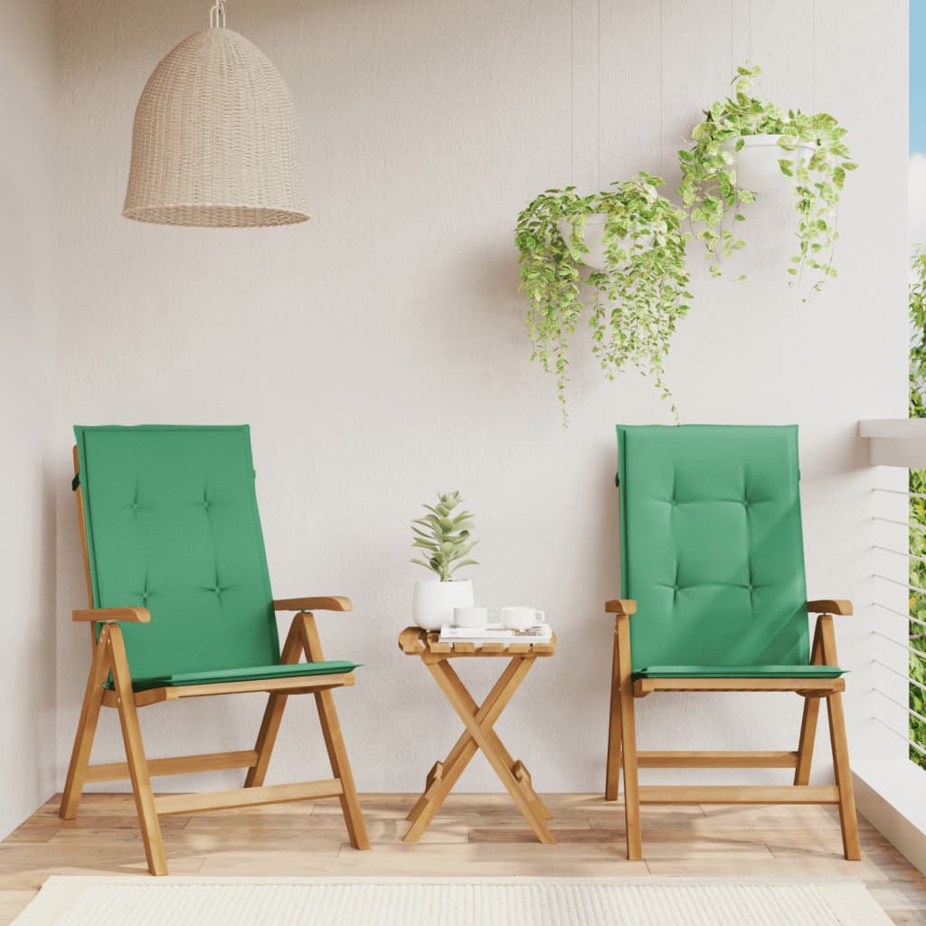 Tuinstoelen 2 st verstelbaar met kussens massief teakhout is nu te koop bij PeponiXL, paradijselijk wonen!