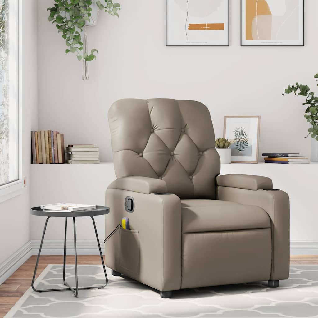 Massagestoel verstelbaar kunstleer cappuccinokleurig is nu te koop bij PeponiXL, paradijselijk wonen!