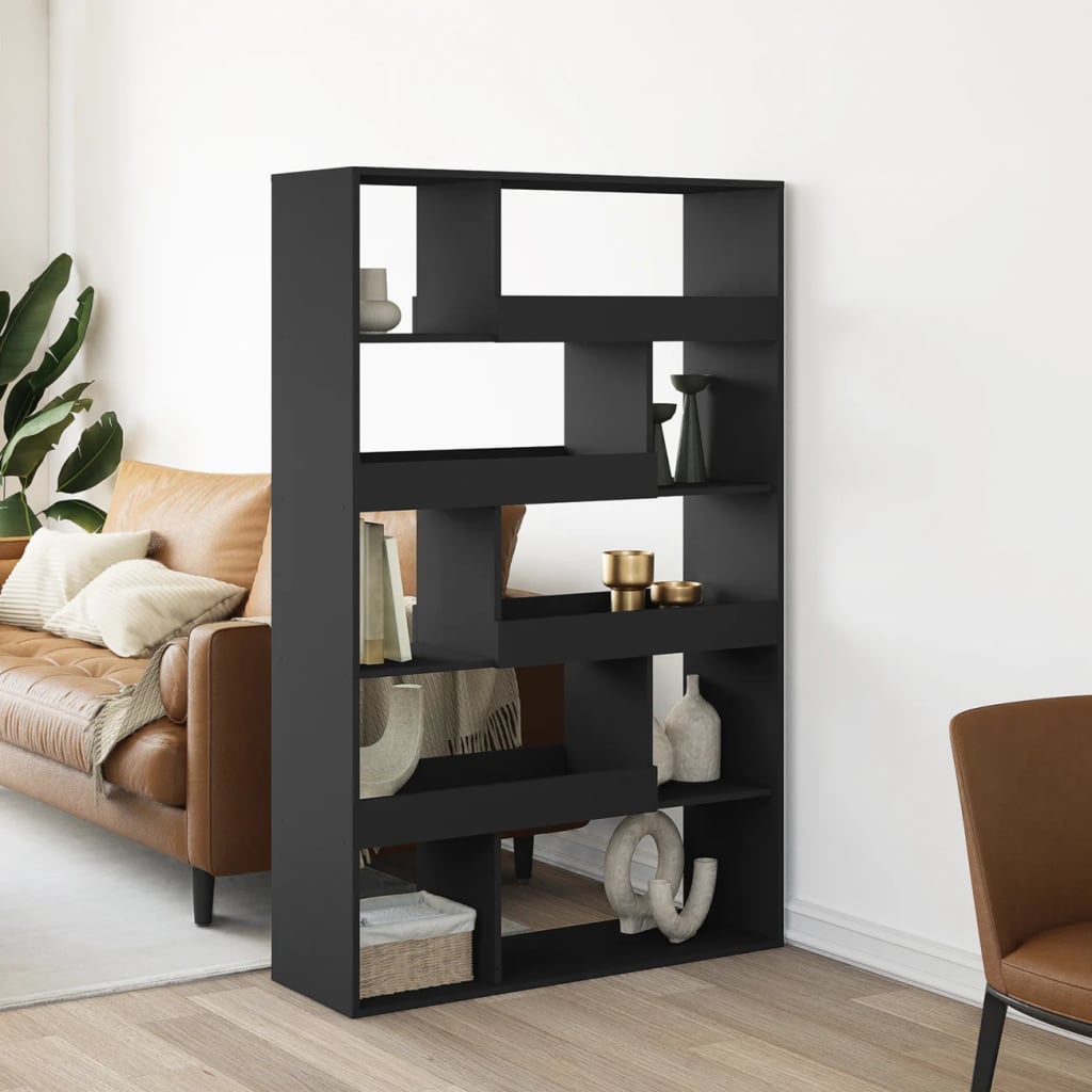 Boekenkast 100x33x156,5 cm bewerkt hout zwart is nu te koop bij PeponiXL, paradijselijk wonen!