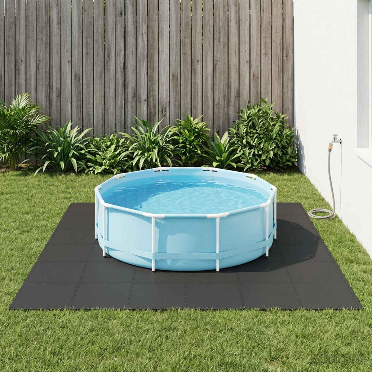 Zwembad Grondmat 40 pcs Zwart 14,4 m² EVA Schuim is nu te koop bij PeponiXL, paradijselijk wonen!