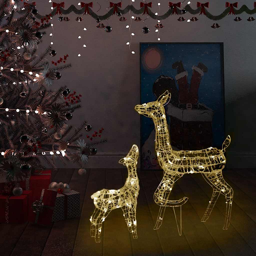 Kerstversiering rendierfamilie 160 LED's warmwit acryl is nu te koop bij PeponiXL, paradijselijk wonen!