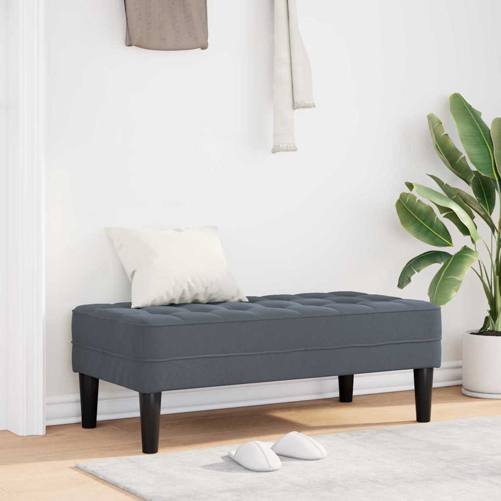 Bank met kussen Donkergrijs 113 x 57 x 39 cm Fluweel is nu te koop bij PeponiXL, paradijselijk wonen!