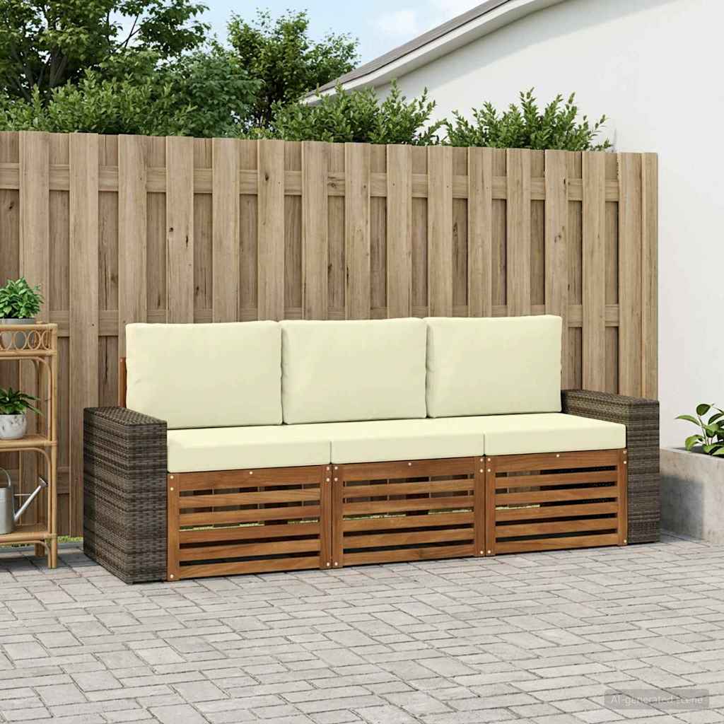 Sofa-Sets met kussen 3 pcs Massief Acaciahout is nu te koop bij PeponiXL, paradijselijk wonen!