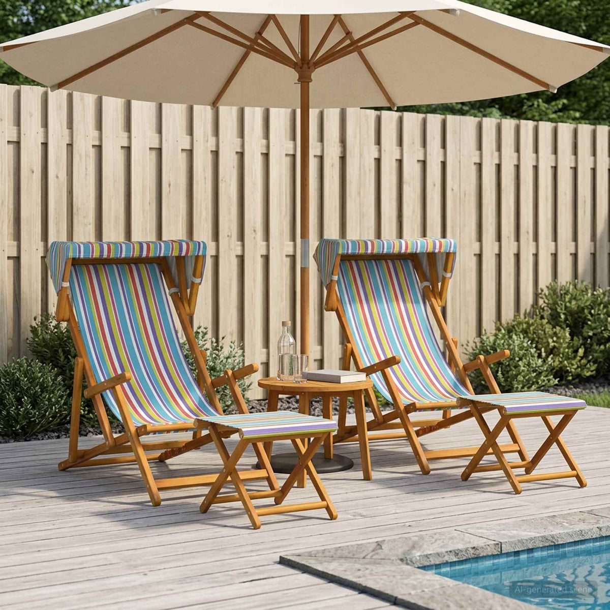 Ligstoel 4 pcs 3 Positie massief eucalyptushout Meerkleurig is nu te koop bij PeponiXL, paradijselijk wonen!