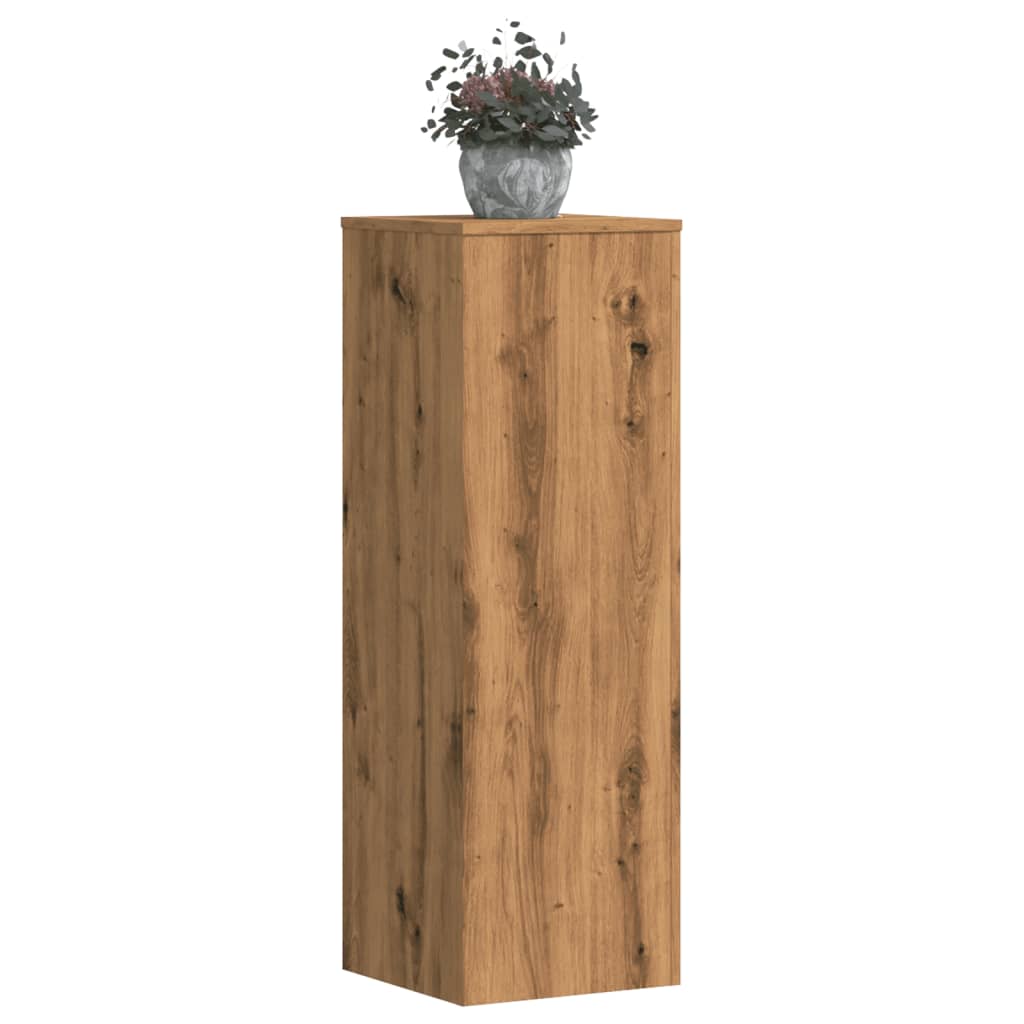 Plantenstandaards 2 st 33x33x100 cm hout artisanaal eiken is nu te koop bij PeponiXL, paradijselijk wonen!