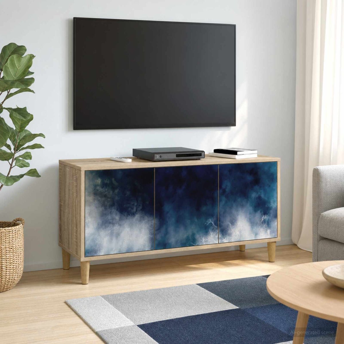 Tv-meubel RAALTE 102 x 33 x 50 cm Sonoma Bewerkt hout is nu te koop bij PeponiXL, paradijselijk wonen!