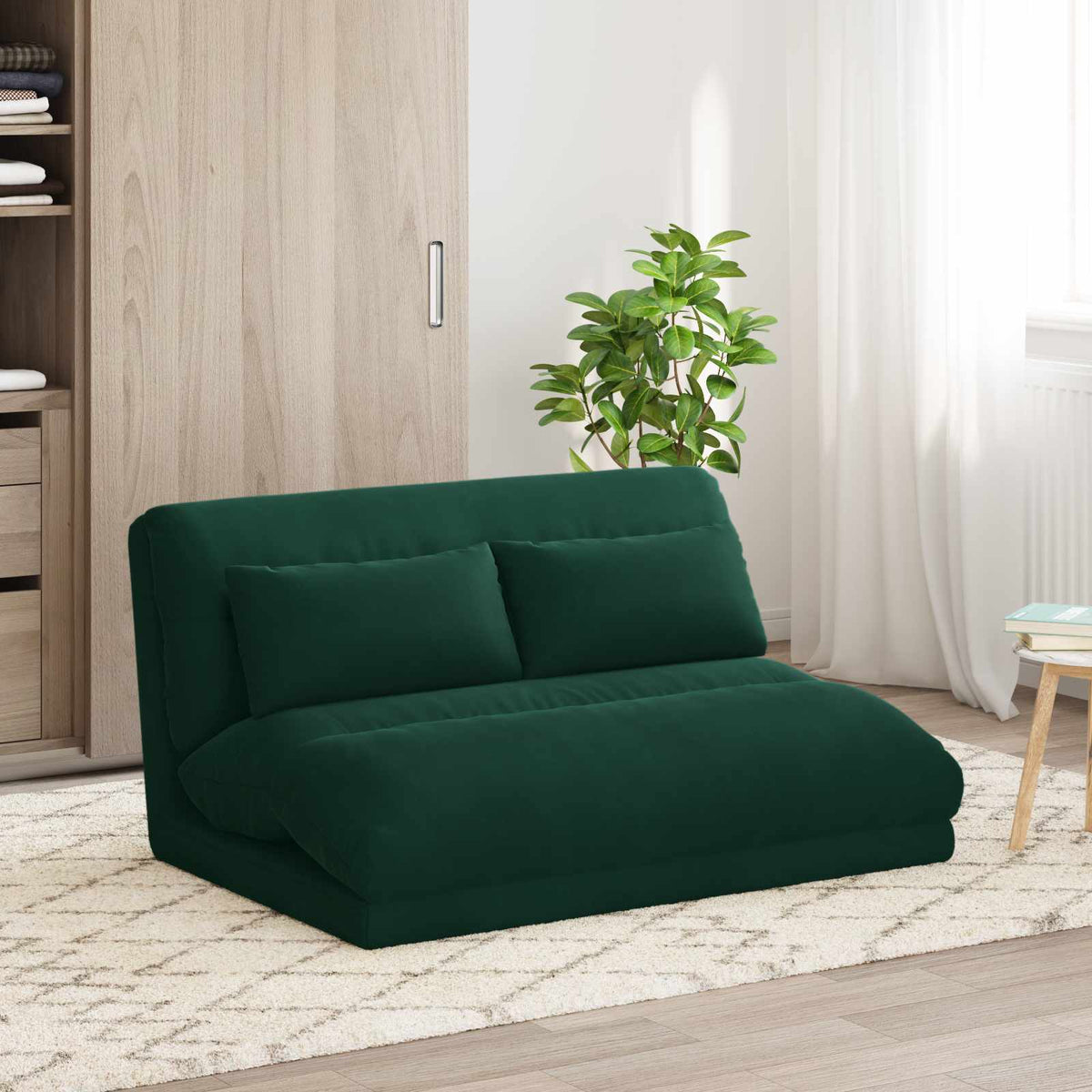 Vloerstoel Donkergroen 110 x 82 x 55 cm Fluweel is nu te koop bij PeponiXL, paradijselijk wonen!