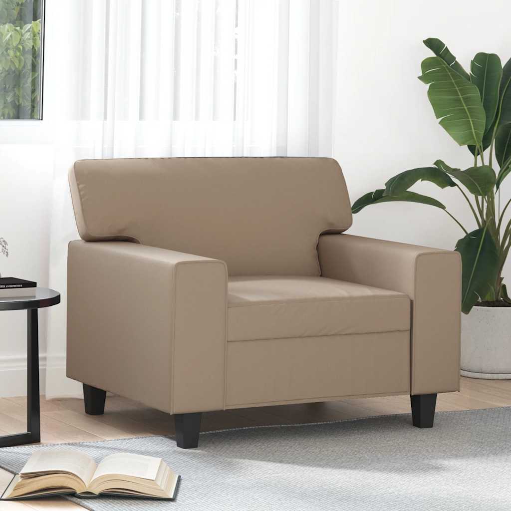 Fauteuil 60 cm kunstleer cappuccinokleurig is nu te koop bij PeponiXL, paradijselijk wonen!