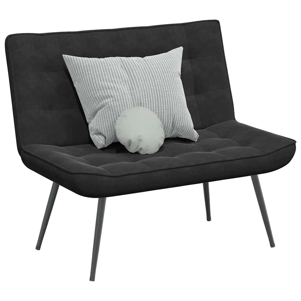 Bankje 110x74x84 cm fluweel zwart is nu te koop bij PeponiXL, paradijselijk wonen!