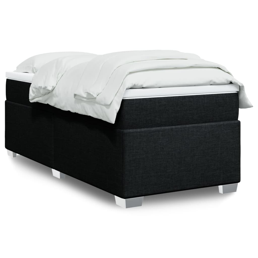 Boxspring met matras stof zwart 90x190 cm is nu te koop bij PeponiXL, paradijselijk wonen!