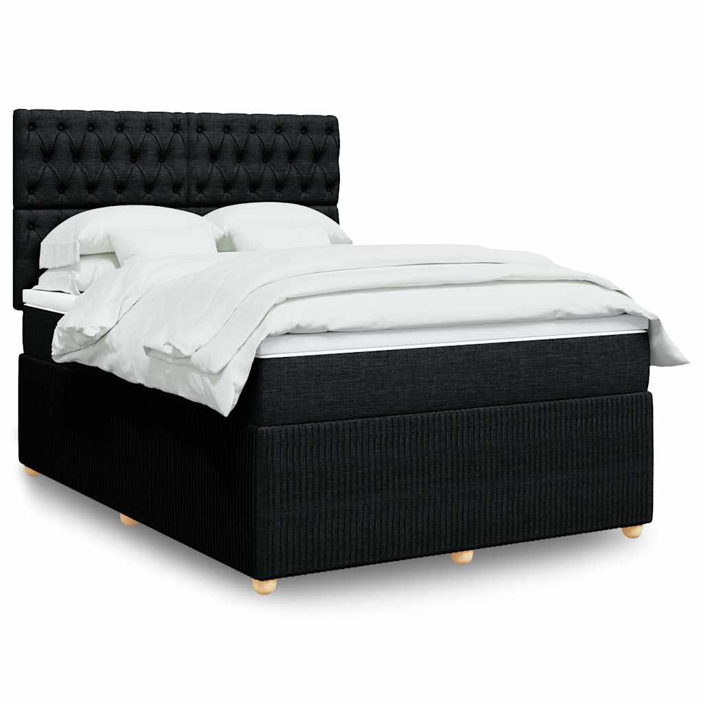 Boxspring met matras stof zwart 140x200 cm is nu te koop bij PeponiXL, paradijselijk wonen!
