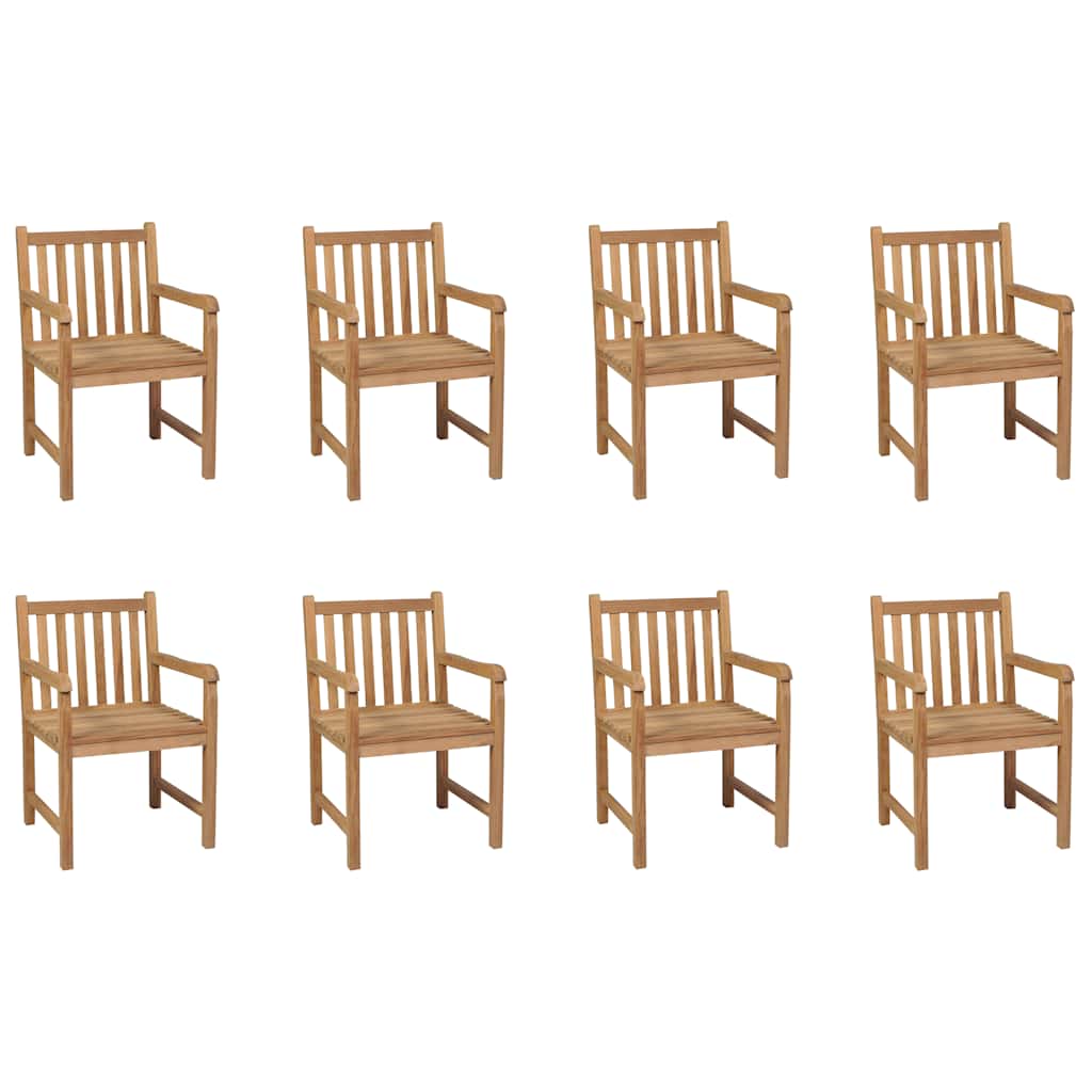 Tuinstoelen 8 st massief teakhout is nu te koop bij PeponiXL, paradijselijk wonen!