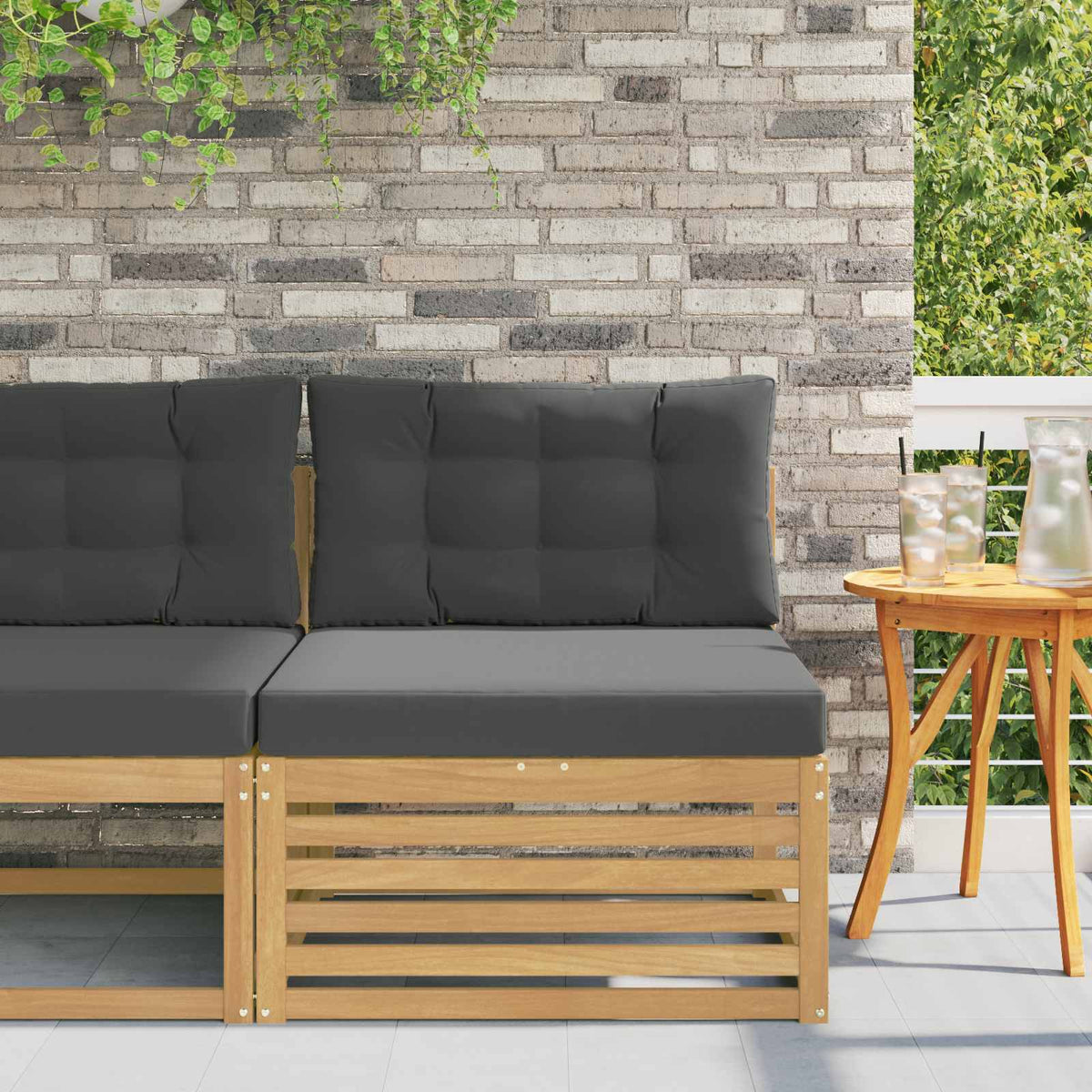 Buiten Midden Sofa Massief Acaciahout Wit is nu te koop bij PeponiXL, paradijselijk wonen!