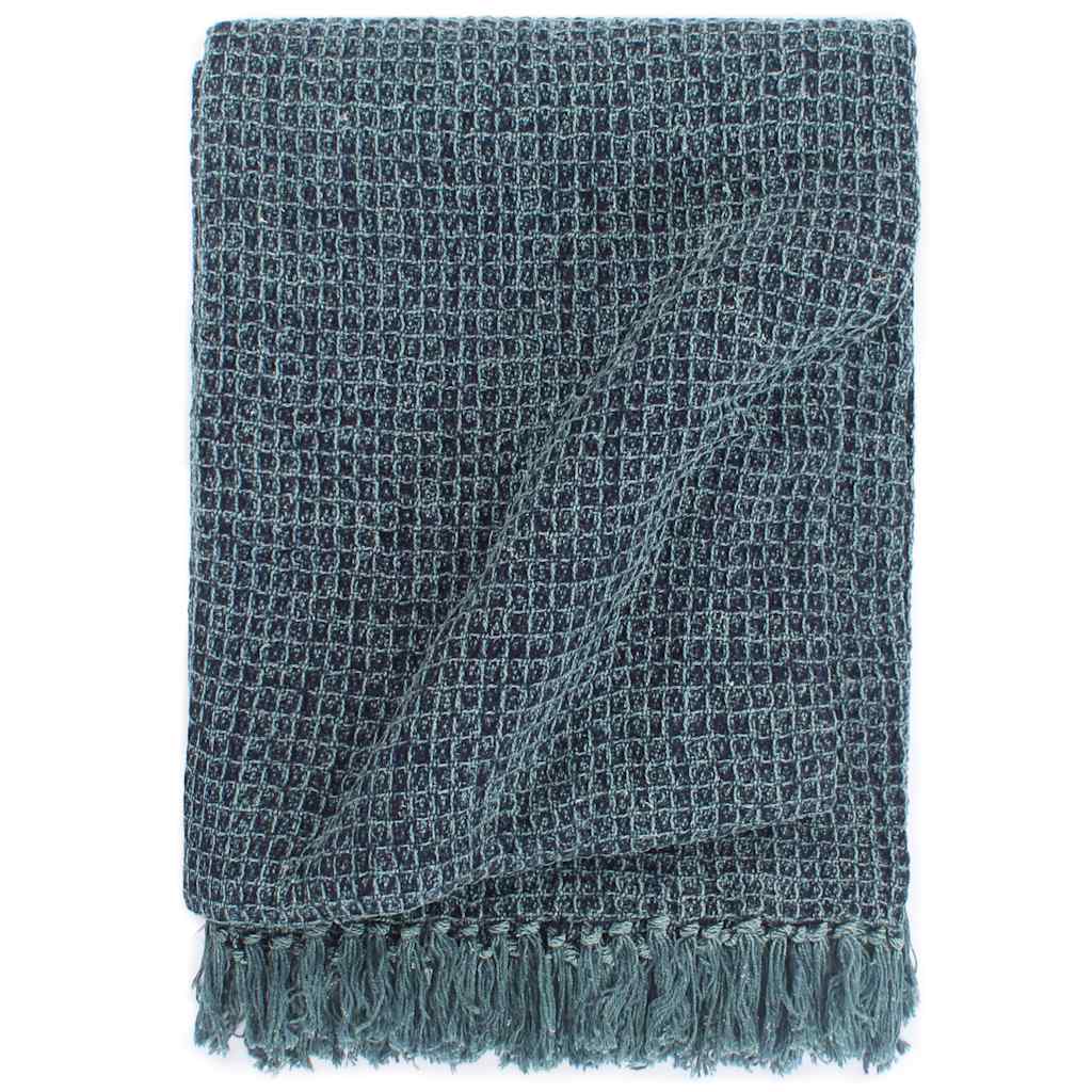 Plaid 125x150 cm katoen indigo-blauw is nu te koop bij PeponiXL, paradijselijk wonen!