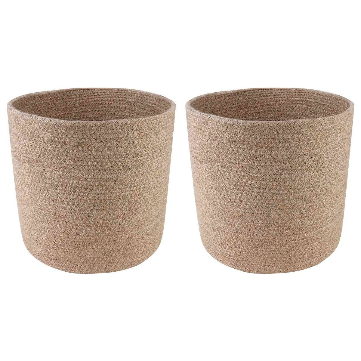 Plantenpot Set 2 pcs Naturel Ø 28 x 28 cm 100% Tossa Jute is nu te koop bij PeponiXL, paradijselijk wonen!