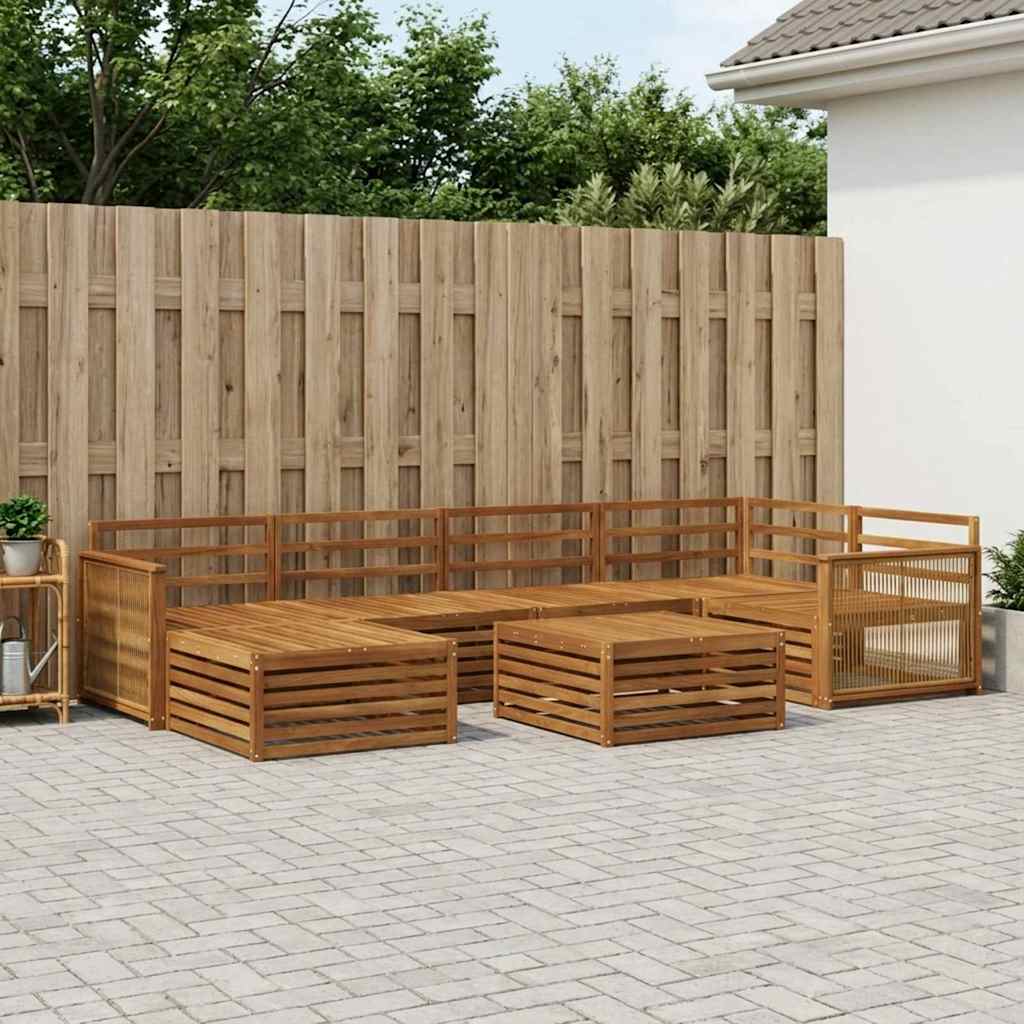 Buiten bankenset 7 pcs Naturel is nu te koop bij PeponiXL, paradijselijk wonen!