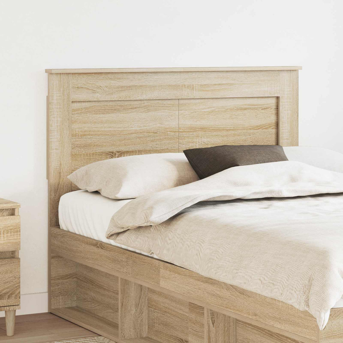 Hoofdbord met hoofdeinde Sonoma Eiken 120 cm Bewerkt hout is nu te koop bij PeponiXL, paradijselijk wonen!