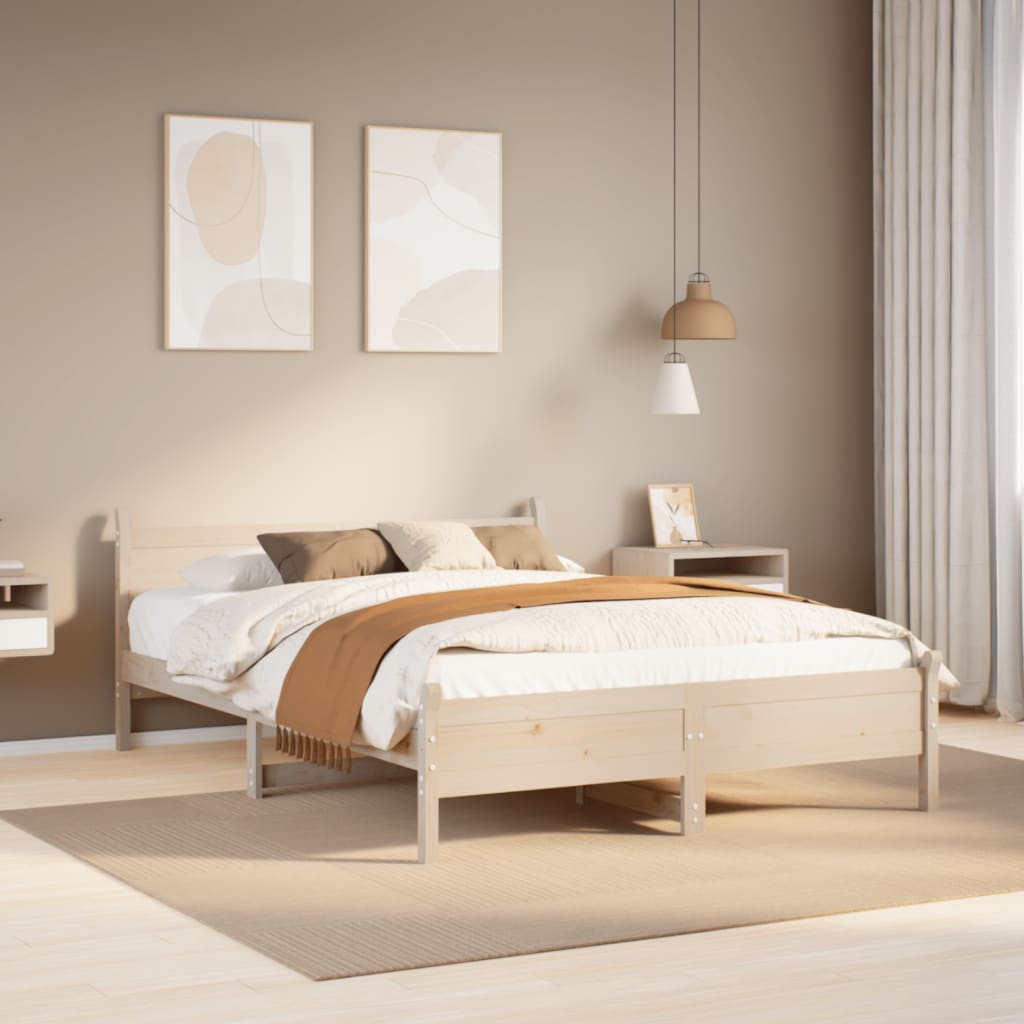 Bedframe zonder matras massief grenenhout 140x200 cm is nu te koop bij PeponiXL, paradijselijk wonen!