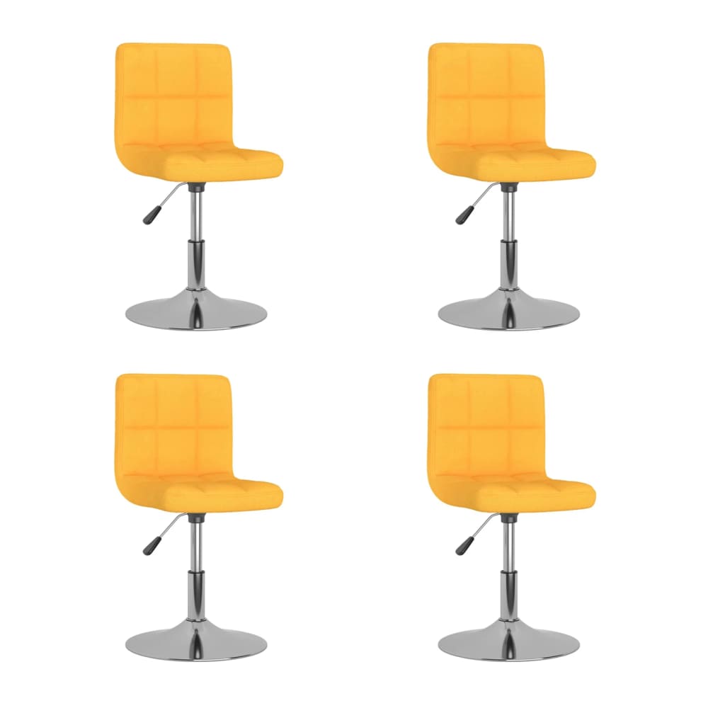 Eetkamerstoelen draaibaar 4 st stof geel is nu te koop bij PeponiXL, paradijselijk wonen!