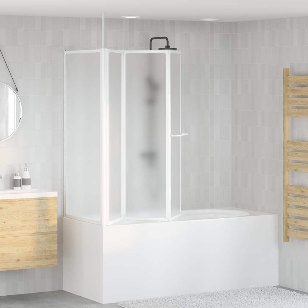 Badwand L-vormig 4 panelen inklapbaar 70x120x137 cm is nu te koop bij PeponiXL, paradijselijk wonen!
