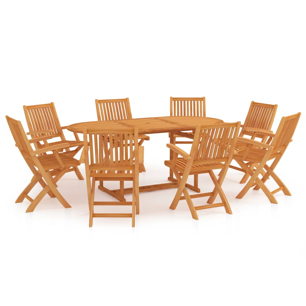 9-delige Tuinset massief teakhout is nu te koop bij PeponiXL, paradijselijk wonen!