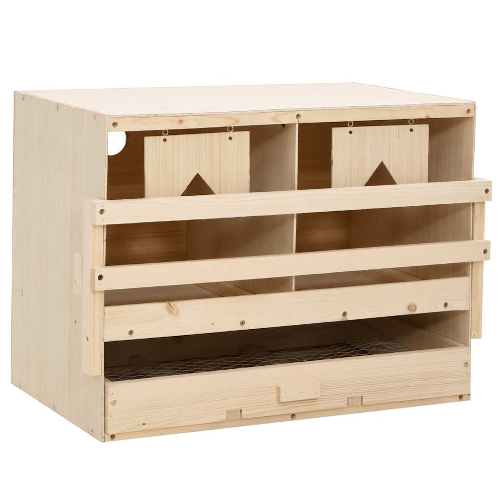 Kippenlegkast 2 compartimenten 63x40x45 cm massief grenenhout is nu te koop bij PeponiXL, paradijselijk wonen!