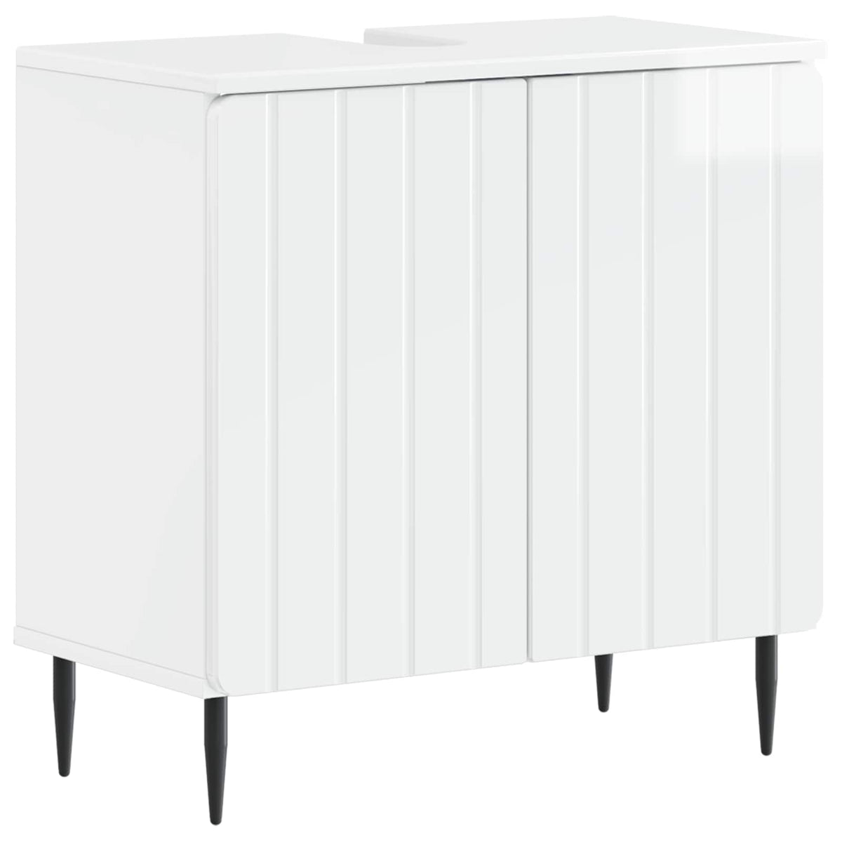 Badkamer wastafelkast ZWOLLE Hoogglans Wit 59,5 x 31,5 x 59 cm is nu te koop bij PeponiXL, paradijselijk wonen!
