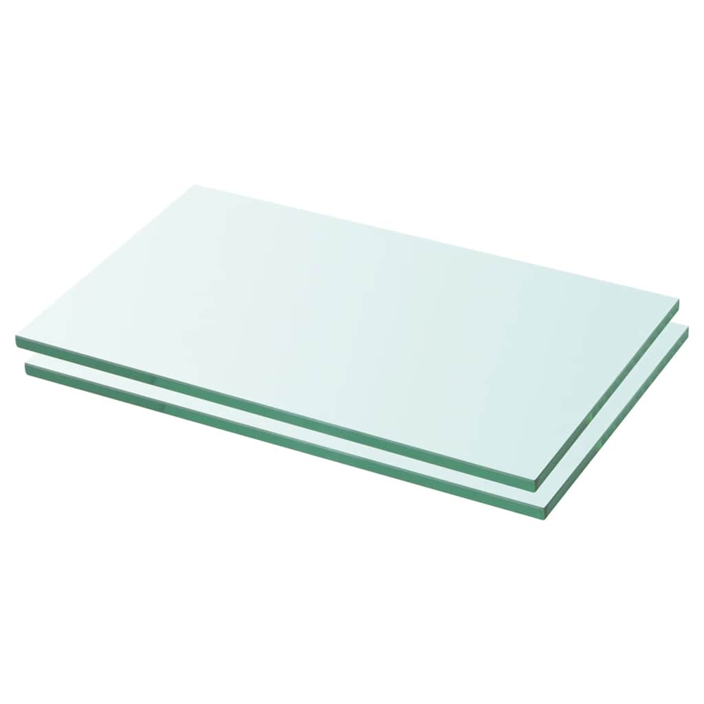 Schappen 2 st 30x12 cm glas transparant is nu te koop bij PeponiXL, paradijselijk wonen!