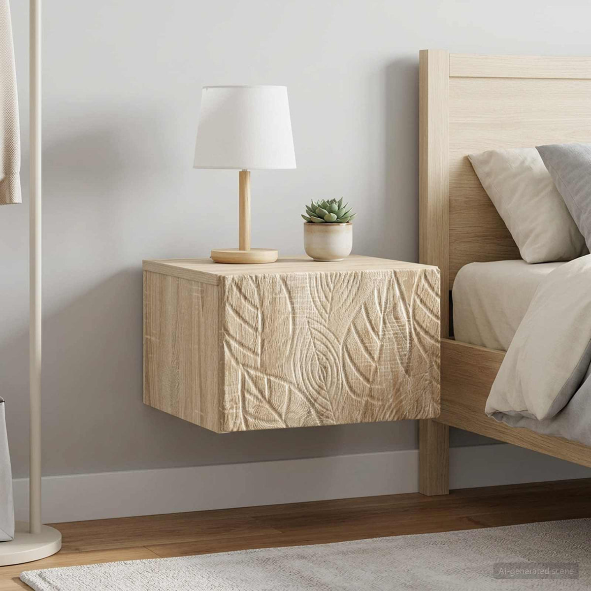 Wandbeugel Bedkast 2 pcs Sonoma Eiken 49 x 34,5 x 20 cm is nu te koop bij PeponiXL, paradijselijk wonen!