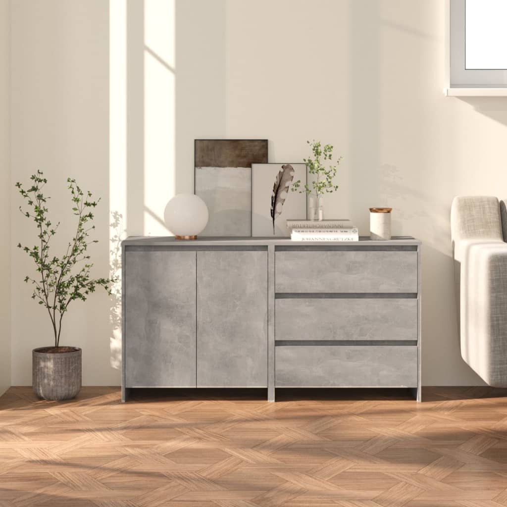 2 st Dressoirs bewerkt hout betongrijs is nu te koop bij PeponiXL, paradijselijk wonen!