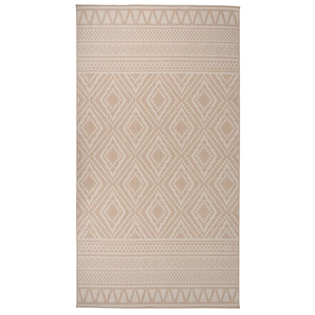 Buitenkleed met patroon platgeweven 80x150 cm bruin is nu te koop bij PeponiXL, paradijselijk wonen!