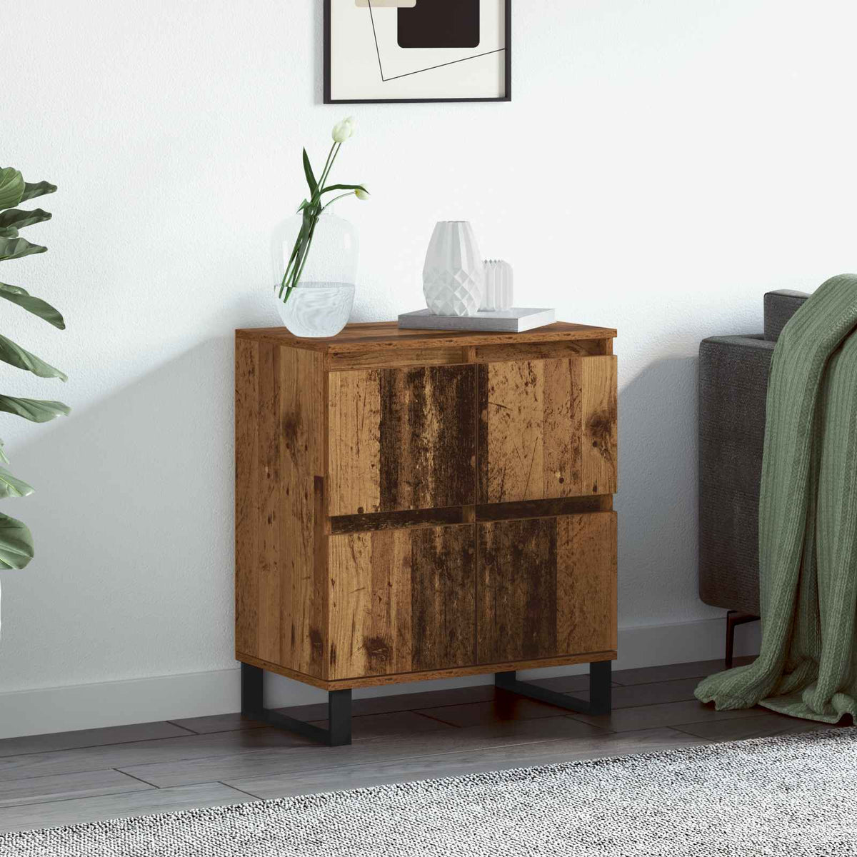 Dressoir Oudhout 60 x 35 x 70 cm is nu te koop bij PeponiXL, paradijselijk wonen!