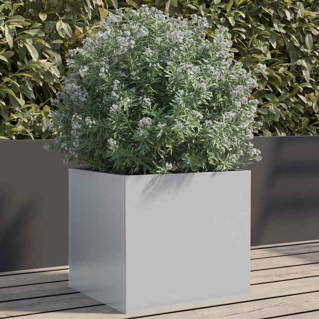 Plantenbak 32x30x29 cm gegalvaniseerd staal zilverkleurig is nu te koop bij PeponiXL, paradijselijk wonen!