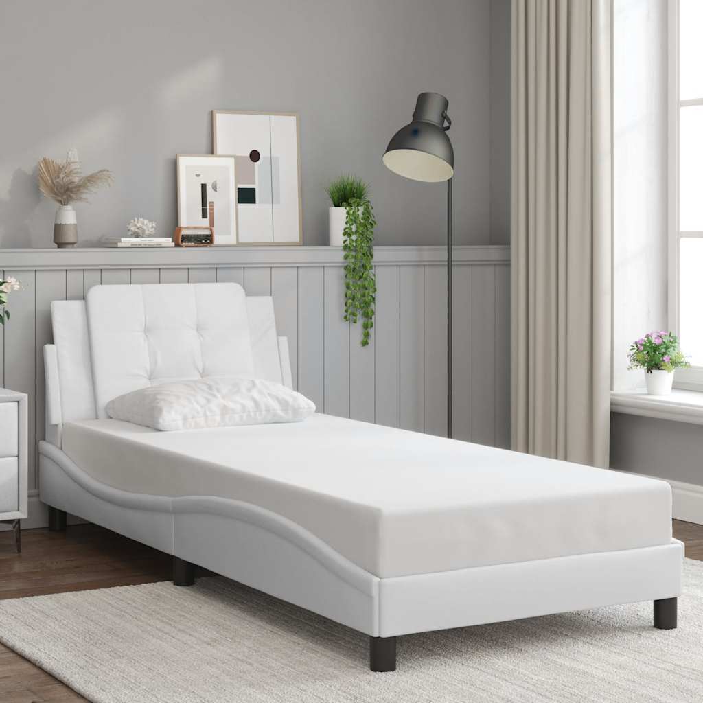Bedframe zonder matras "Zadar" kunstleer wit 90x190 cm is nu te koop bij PeponiXL, paradijselijk wonen!