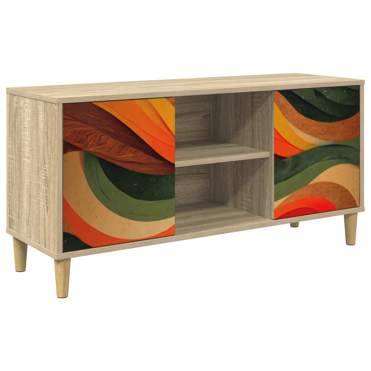 Tv-meubel BONN 102 x 33 x 50 cm Sonoma Bewerkt hout is nu te koop bij PeponiXL, paradijselijk wonen!