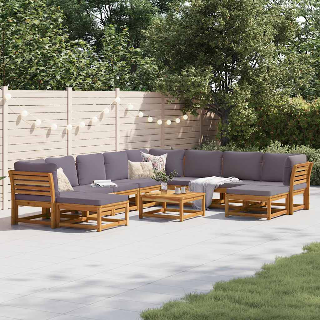 11-delige Loungeset met kussens massief acaciahout is nu te koop bij PeponiXL, paradijselijk wonen!