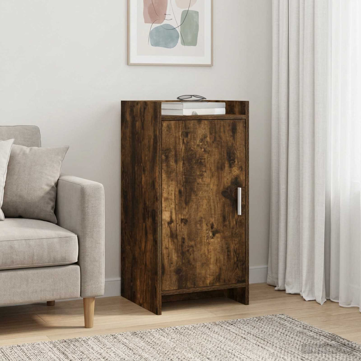 Dressoir Gerookt eiken 40 x 36 x 80 cm Bewerkt hout is nu te koop bij PeponiXL, paradijselijk wonen!