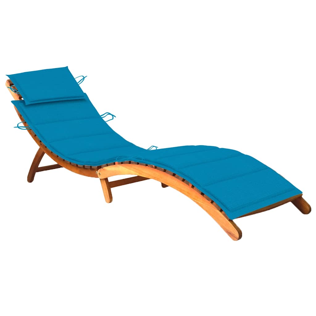 Ligbed met kussen massief acaciahout is nu te koop bij PeponiXL, paradijselijk wonen!