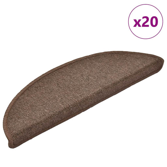 Trapmatten 20 st 56x17x3 cm Koffiebruin Halfrond is nu te koop bij PeponiXL, paradijselijk wonen!