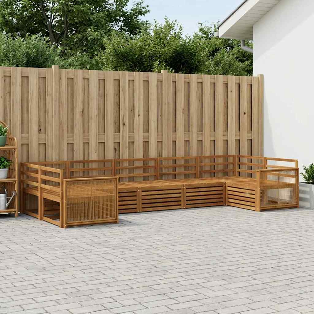 Buiten bankenset 7 pcs Naturel is nu te koop bij PeponiXL, paradijselijk wonen!