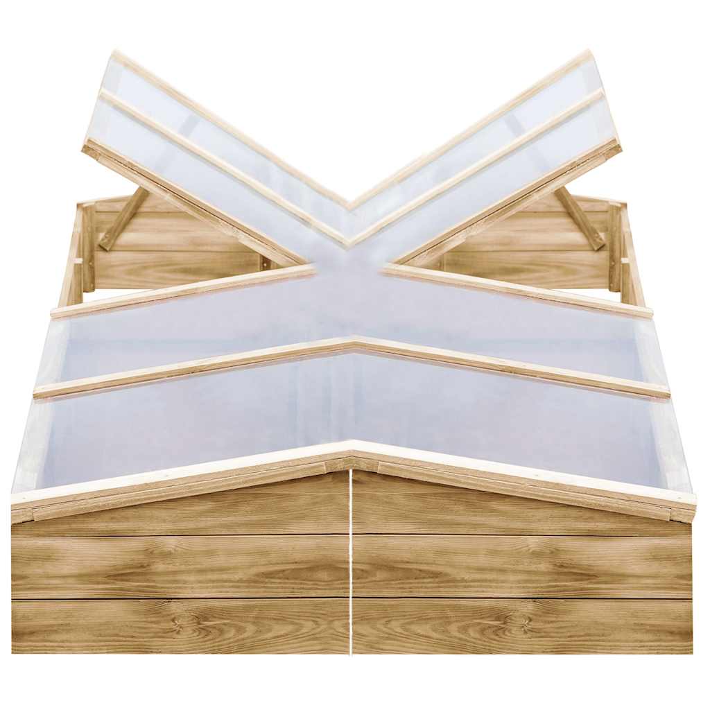 Kweekkassen 2 st 200x50x35 cm geïmpregneerd grenenhout is nu te koop bij PeponiXL, paradijselijk wonen!