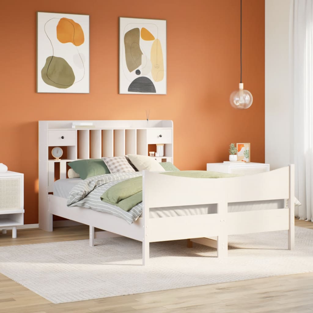 Bedframe zonder matras massief grenenhout wit 140x200 cm is nu te koop bij PeponiXL, paradijselijk wonen!