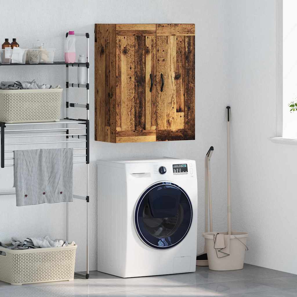Wandkast Oud Hout 69,5 x 34 x 90 cm Bewerkt hout is nu te koop bij PeponiXL, paradijselijk wonen!
