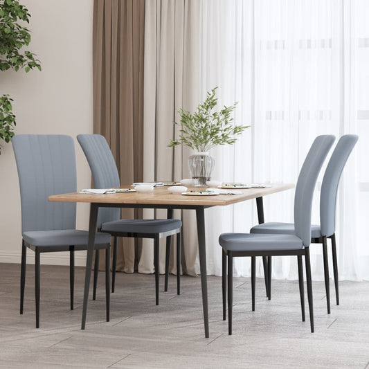 Eetkamerstoelen 4 st fluweel lichtgrijs is nu te koop bij PeponiXL, paradijselijk wonen!